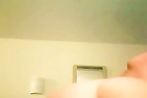 German golden-haired haired livecam nympho with enormous makeup flashed her wet crack