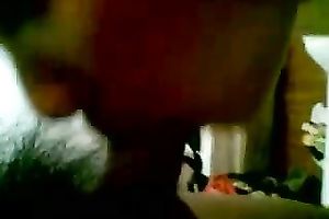 Sucking a miniature unshaved rod of my Chinese boyfriend in ottoman