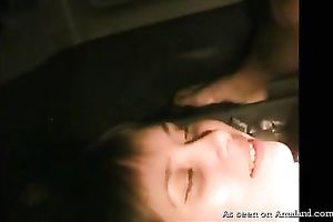 Lovely babe getting jizzed all over her lascivious face