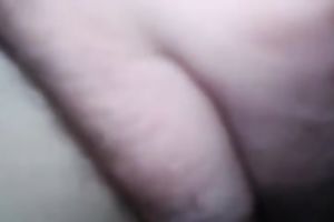 Playing with small cum-hole of my hotwife on the closeup clip