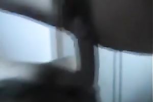 Horny dark brown enjoys engulfing and riding my overweight knob in POV movie