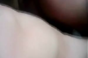 Horny dark brown enjoys engulfing and riding my overweight knob in POV movie