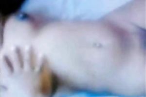 My bosomy black skinned girlfriend caresses her juicy muff with hands