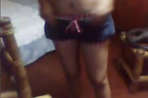 Mature Asian woman shows off her teats and touches her punani