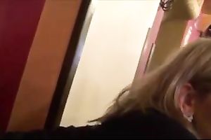 Lewd blond Czech mother I'd like to fuck was willing to be screwed in the bar