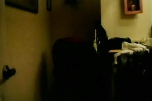 Hot and zesty dark white bitch engulfing off her boyfriend's rod