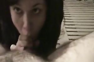 Stunning POV with me working on my lover's hard 10-Pounder