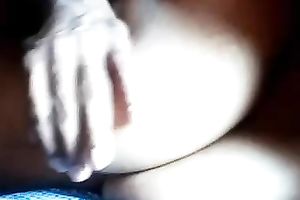 Playing with Indian girl's large boobies and merry teats