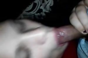 Hungry legal age teenager floozy craves to feel sticky cum on her face