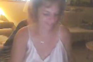 Short haired auburn web camera older white lady naked her indeed giant love melons