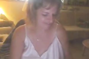 Short haired auburn web camera older white lady naked her indeed giant love melons