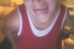 Short haired auburn web camera older white lady naked her indeed giant love melons