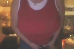 Short haired auburn web camera older white lady naked her indeed giant love melons