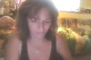 Short haired auburn web camera older white lady naked her indeed giant love melons