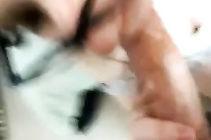 Brownhead floozy sucking giant hard pecker deepthroat in POV video