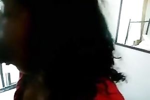 Curly dark slutty white bitch blew my buddy's corpulent meaty 10-Pounder on web camera