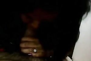 Curly dark slutty white bitch blew my buddy's corpulent meaty 10-Pounder on web camera