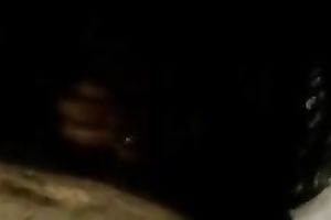 Curly dark slutty white bitch blew my buddy's corpulent meaty 10-Pounder on web camera