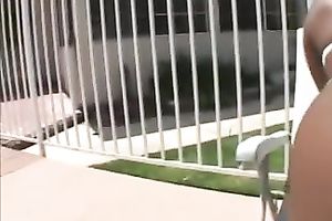 Dark skinned marvelous buxom slutwife gives a stout oral-stimulation after some petting