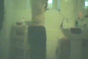 My superlatively good friend's girlfriend secretly being taped during the time that this babe is dressing