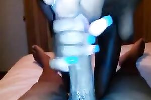 Lusty black skinned blowlerina closed her eyes during the time that giving a ideal blowjob