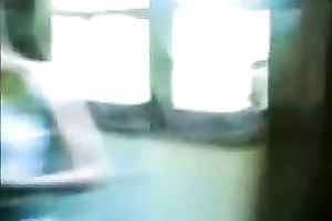 Filming my cute slender Sri Lankan coed GF taking shower