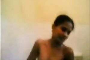 Filming my cute slender Sri Lankan coed GF taking shower