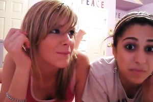 Two amateur girls talking about anal sex on cam
