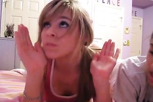 Two amateur girls talking about anal sex on cam