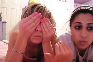 Two amateur girls talking about anal sex on cam