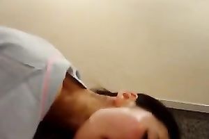 Torrid cute and slim Asian blowlerina was willing for some irrumation workout