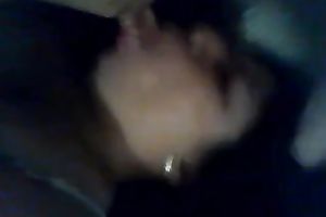 My dear bulky brunette hair slutty wife sucks my shaft devotedly in POV video