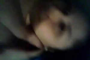 My dear bulky brunette hair slutty wife sucks my shaft devotedly in POV video