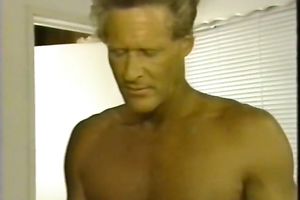 Cute golden-haired legal age teenager gives stout oral pleasure to a stylish dude in retro porn clip