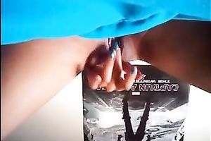 Wondrous dark nice-looking playgirl was willing for some vagina fingering