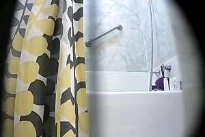 Spy webcam episode of plump white wife of my neighbour in the baths