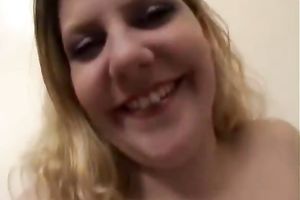 POV episode of dilettante bulky blondie getting her powerful twat eaten