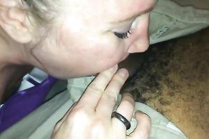 Loving girlfriend serving me with astonishing afternoon blowjob