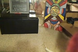 Poking my slit with huge sex toy during the time that sweet clitoris with Hitachi sex toy