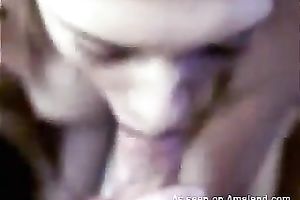 Blonde legal age teenager babe with large eyes faicalized on POV vid anew