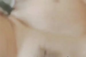 Lusty appetizing fresh wife of my buddy plays with her nice-looking large milk shakes