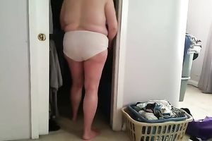 Lusty bulky slutwife in nature's garb her indeed massive saggy boobies whilst dressing up