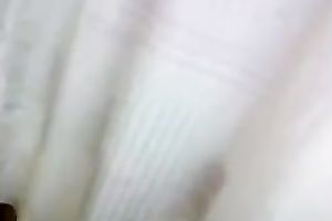 Curly-haired white bitch sucked my dark cock like a pro