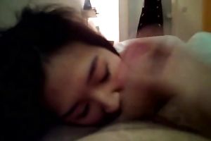 Brunette cutie provided my ally with a truly stout oral-stimulation