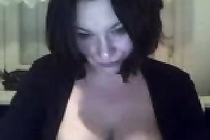 Mesmerizing dark brown cam sexpot shows me her mounds and vagina