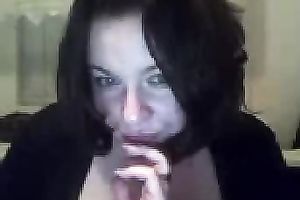 Mesmerizing dark brown cam sexpot shows me her mounds and vagina