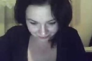 Mesmerizing dark brown cam sexpot shows me her mounds and vagina