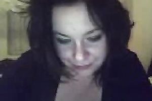 Mesmerizing dark brown cam sexpot shows me her mounds and vagina