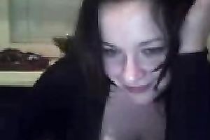 Mesmerizing dark brown cam sexpot shows me her mounds and vagina