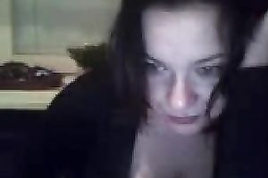 Mesmerizing dark brown cam sexpot shows me her mounds and vagina